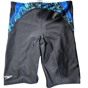 Speedo Black and Blue Swim Trunks for Performance